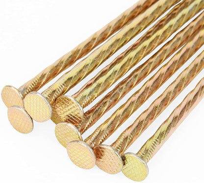 GOLDEN SPIRAL GALVANIZED NAILS. 6"