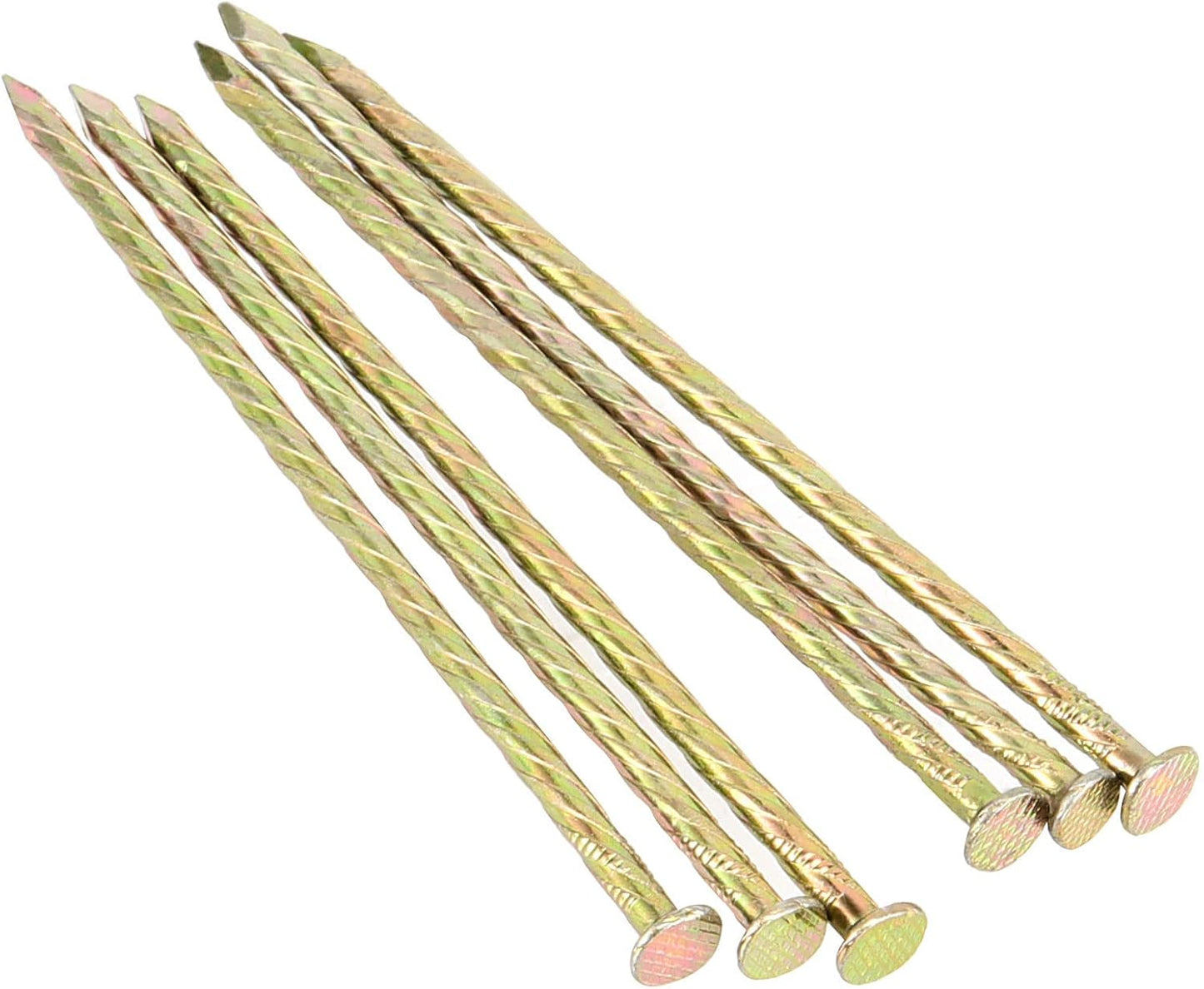 GOLDEN SPIRAL GALVANIZED NAILS. 6"