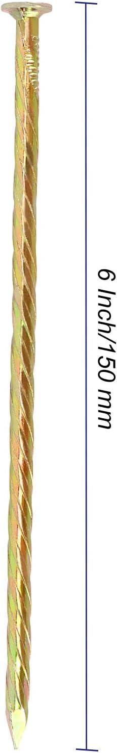 GOLDEN SPIRAL GALVANIZED NAILS. 6"